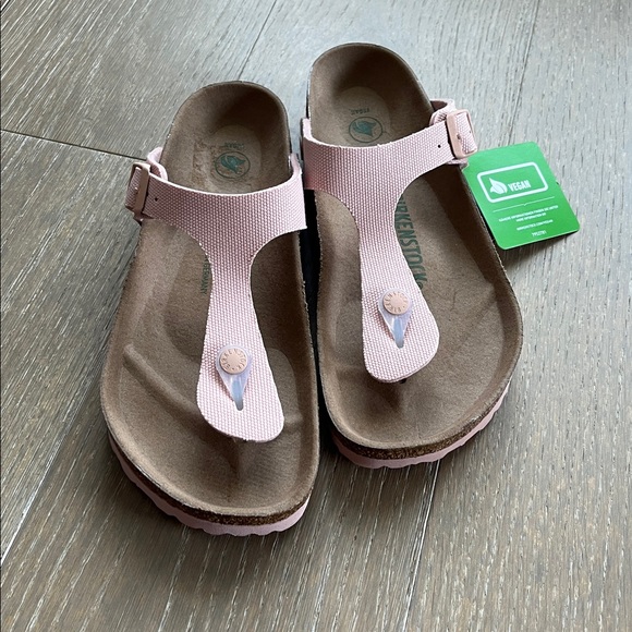 NWT Birkenstock Gizeh Vegan Canvas Women's Thong Sandals in pink size 38 (7) - Picture 2 of 7